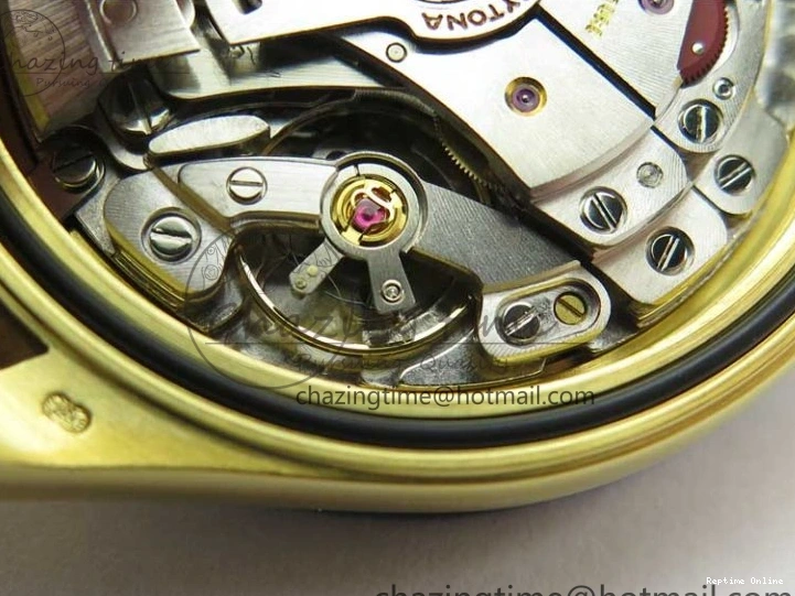 0412 Daytona 116518 Noob 1:1 Best Edition YG Plated 904L SS Case Goid Diamonds Dial on Black Rubber Strap SA4130 V4 (Free Extra Strap) Versatile 2587